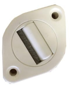 Guidacinghia Girevole 360° in Nylon Bianco – 4 Pezzi per Tapparelle, con Spazzola Integrata e Rullo di Guida per Scorrimento Silenzioso