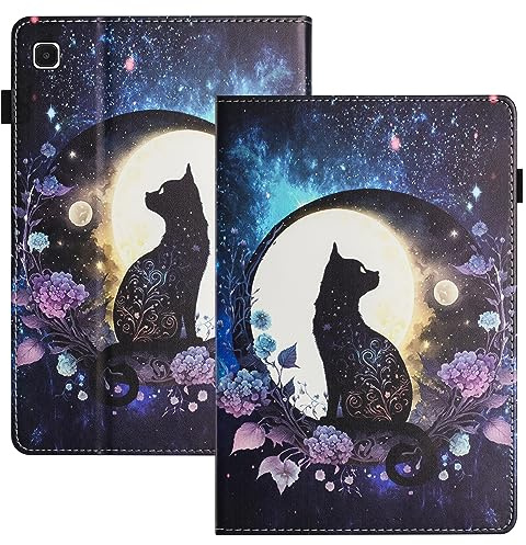 LSPCASA Funda para Samsung Galaxy Tab S6 Lite SM-P610/P615 PU+TPU Funda Tablet Samsung S6 Lite Activación/Suspensión Automática Funda Samsung Tab S6 Lite Gato