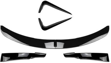NoteDi Auto Frontlippe Frontspoiler für BMW 3 Series E90 E91 LCI 325i 2009-2012, FrontstoßStange Splitter Lippenspoiler Auto Aerodynamik-Zubehör,Gloss Black