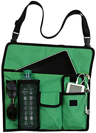 Organizer da bracciolo per sedia da spiaggia borsa portaoggetti da appendere pratica tasca da campeggio borsa per il trasporto snack bevande porta occhiali reclinabile poltrona Caddy pieghevole Walker