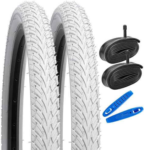 YunSCM 2er-Pack 26 Zoll Reifen 26x1.75 ETRTO 47-559 kompatibel 26x1.70 26x1.75 26x1.80 Road/Straße Fahrradreifen