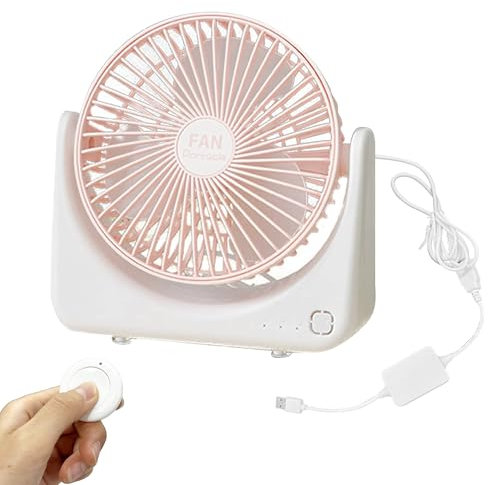 FSLiving ventilator grow, Grow Ventilator mit Fernbedienung,Verstellbarer Winkel mini fan für Growzelt mit oszillierender Funktion,3 Lüfterblätter(GYFS019-PK-W)