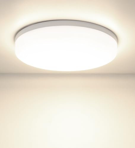 Kambo Lampada da Soffitto LED Luce Rotonda ∅30cm 48W Plafoniera LED Moderno IP44 Bianco Neutroa 4000K 4320LM per Bagno Cucina Camera da letto Sala Soggiorno Corridoio Ufficio Cantina