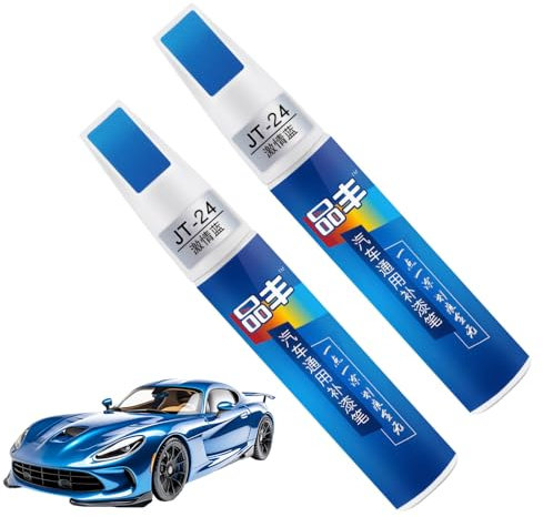 Eniyou 2 PCS Lackstifte für Auto Kratzer 12ml Lackstift Auto, AutoLack Reparatur,Kratzerentferner Autolack Stift, für Die Meisten Autoreparaturen (Blau)