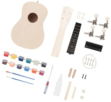 CIMAXIC Ukelele-diy-kit Bemalbar Handgefertigt Aus Hochwertigem Und Leicht Und Tragbar Für Anfänger Und Junge Mädchen Interesse An Handarbeit Zu Wecken Fähigkeiten Zu Verbessern