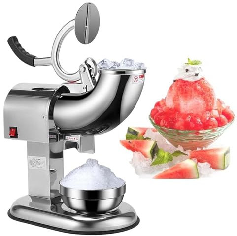 Machine à Glace PiléE éLectrique Pour La Cuisine, 100 Kg/H, Broyeur à Glace PiléE En Acier Inoxydable, Broyeur à Smoothies De Comptoir, Pour Restaurants, Bars Et FêTes,6blades