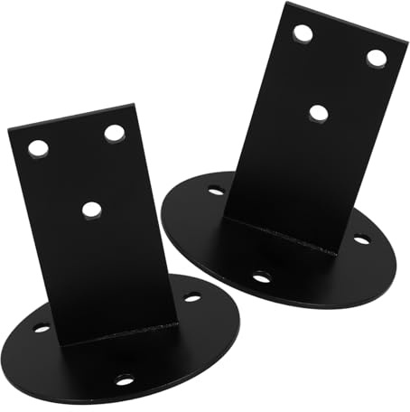 LALAFINA 2Pcs Handrail Brackets for Stairs Straight Design Fixed Support Base Easy to Install Stair Handrail Accessories Stylish Upgrade for Staircases