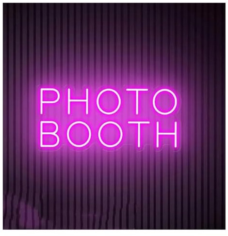 XENITE Luces Art Decoration Christmas Letrero De Neón Photo Booth rótulo Para Estudio Fotográfico 40x19cm(Púrpura)