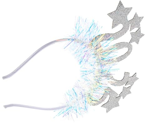 Gatuida Stirnband Für Silvester-party Mit Glitzer-sternen-muster Verstellbarer Leichtem Material Und Festlichem Design Für Neujahrsfeiern