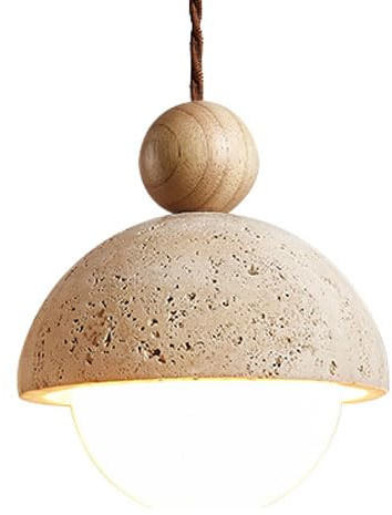 KXKLGWHN G9 Light Source Single-head Pendant Light, Simple Style Marble Glass Chandelier, Creative And Personalized Hanging Lamp, Restaurant Porch Decorative Lighting Fixtures