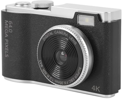 Generic Camera Digitale HD 4K Vintage per Studenti per Bambini, Fotocamera Selfie di Facile Utilizzo per la Registrazione delle Scuole Domestiche, Fotocamera CCD 4K per Principianti di Fotografia,
