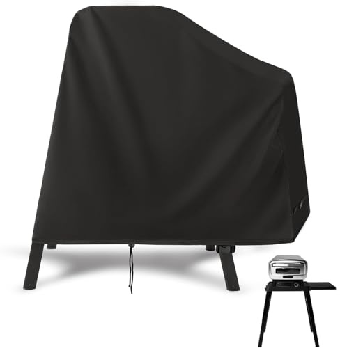 Zuppypaw Barbecue Cover Waterproof, 115 x 67 x 102 cm BBQ Grill Cover for Ninja Woodfire Grill on Stand with Side Table, 420D Heavy Duty BBQ Stand Covers Fit for Ninja OO101/OG701/OG751/OG850/OG901