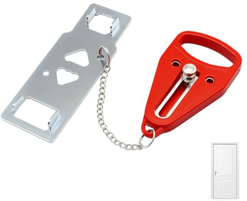 ChenYu99 Portable Door Lock for Travel Hotel Security, Heavy Duty Home Safety Door Lock for Extra Privacy & Anti-Intrusion, No-Tool Install Security Latch for Apartment, Dormitory, Short-Term Rentals