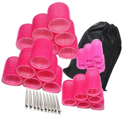 kokdid Set di 6 bigodini con clip in metallo per capelli lunghi e corti, per salone di parrucchiere ed eventi formali per acconciature rapide