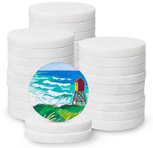 30 ciottoli rotondi bianchi per pittura, diametro 5 cm, pietre piatte lisce per pittura su roccia di fiume, rocce per fai da te, artigianato e decorazione della casa