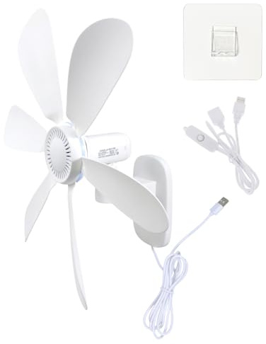 Energieeffizienter 5 V USB-Wandventilator, abnehmbar, leicht zu reinigen, für kompakte Raumluftzirkulation, USB-Wandventilator für kleine Räume