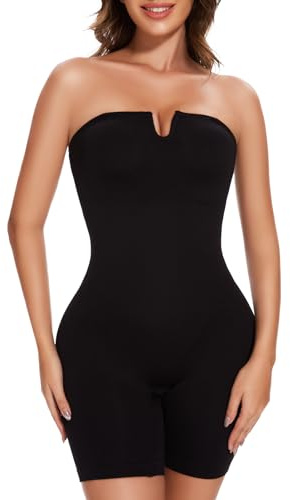 Ellareese Body Shaper Strapless Bodysuit Shapewear Elegant Women’s Adjustable Straps Slimming Dress for Enhanced Curves and Ultimate Comfort