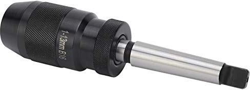 HELEVIA Portabrocas sin Llave de 1-13 Mm, Portabrocas de Liberación Rápida de Cono Morse, Amplia Aplicación con Sujeción para Taladradoras de Columna, Fresadoras y Tornos