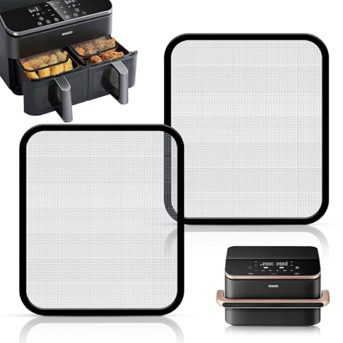 2 Stück Magnetischer Edelstahl Spritzschutz für Cosori Airfryer 8.5L/COSORI Dual Blaze Twinfry 10L,Edelstahl Spritzschutz Feinmaschiger für Cosori CAF-R901-AEU 8,5L,Cosori Airfryer Zubehör