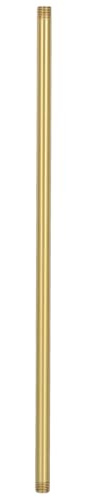DIKACA Polished Brass Nipple Pipe with Threaded Rod for Lighting Fixtures and Lamp Holders, Sturdy Pure Copper Material, Reliable Connection, for Retail and Commercial Lighting