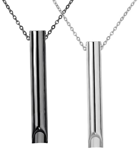 COYUN 2 Pcs Premium Halskette gegen Panikattacken & Angst – Stressabbau, Hilfe bei Angststörungen, Breathe Kette Necklace Geschenke, HilfsmittelKette Angst Atemkette für Meditation, Entspannung(B)