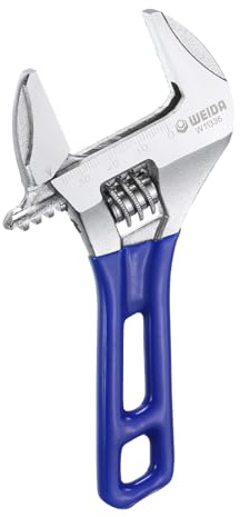 QUARKZMAN Chiave Regolabile 6 Apertura Mascella 1.4 Argento/Blu | 1 Pezzo, Con Impugnatura In Gomma