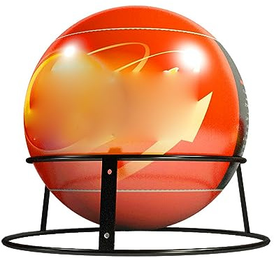 MasYosh Bola Automática de Extintor de Incendios de 4 kg: Bola de Extinción de Incendios de Polvo Seco Portátil con Soporte de Montaje para el Hogar, el Almacén, el Vehículo, el Camping