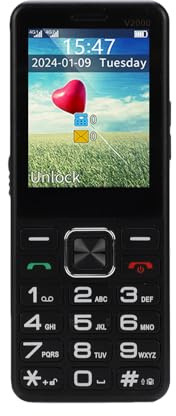 YUEHISY Téléphone Portable Senior débloqué 4G avec Station de Chargement (Black)