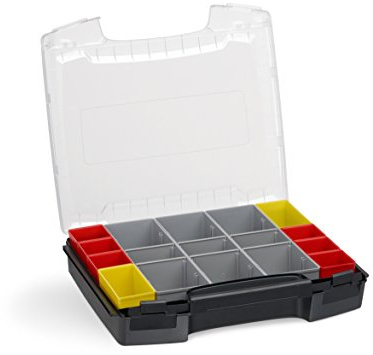 Sortimentskasten Kunststoff klein | i-BOXX (schwarz) mit Insetbox I3 | Ideal für i-BOXX RACK & LS-BOXX | Idealer Werkzeugkoffer leer Kunststoff