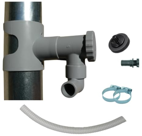 Capt'eau Récupérateur D'eau de Pluie Pour conduits Circulaire (Gris) + 60CM Tuyau Gris + Scie Cloche Premium BI Metal