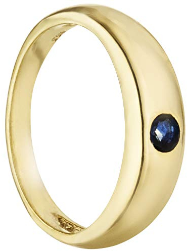 Jobo Kinder-Anhänger Taufring aus 8 Karat 333 Gold mit Safir