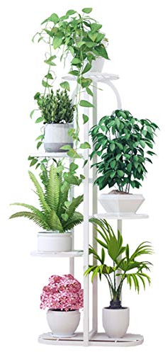 MAJOZ0 Blumenständer Metall, Blumentreppe mit 5 Ablagen, Pflanzentreppe Pflanzregal Blumenregal für Innen-Balkon Wohzimmer Outdoor Garten Deko, 96 x 22 x 45cm
