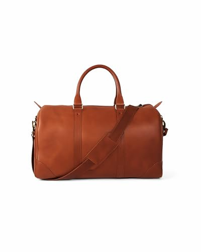 HOLZRICHTER Berlin - Weekender aus Leder für Herren (No 8-1), Reisetasche 27x50x25 cm, Handgefertigte Echtleder Umhängetasche mit Schultergurt, für Handgepäck, in Schwarz und Braun