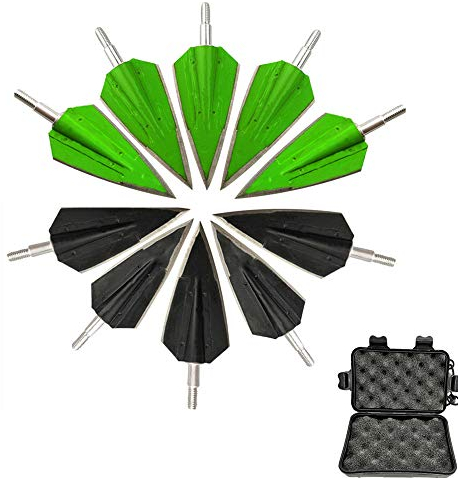 SHARROW 12 pcs Pfeilspitzen 150 Grain Jagdspitzen Arrow Broadheads Jagdpfeilspitzen für Carbonpfeile Armbrust Alupfeile und Fiberglaspfeile beim Bogenschießen Bogensport (Schwarz, 12 PCS Pfeilspitzen)
