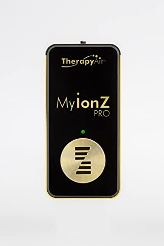 MyionZ Pro Purificateur d’air portable (Noir) – 2e génération, >20 M ions/cm³, zone 50 cm, batterie 3,7 V/450 mAh, autonomie 36 h, ozone ~0,001 ppm, USB