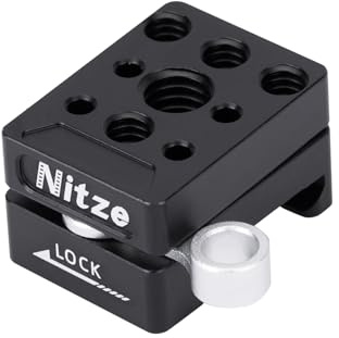 Nitze Quick Release NATO Clamp mit Schnellspanner Lock Lever, NATO Klemme mit 1/4 und 3/8 ARRI Locating Hole für Camera Cage, Monitor Cage, Magic Arm, EVF-Sucher, LED Licht und Mikrofon - NF49A