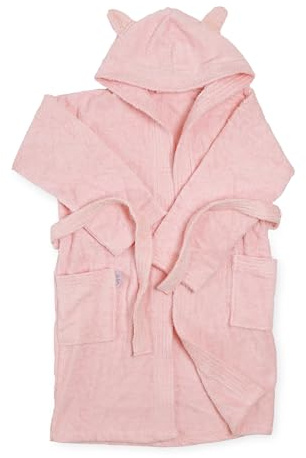 Ti TIN Peignoir Enfant Garçon ou Fille avec Capuche et Poches - Poncho de Bain Ultra-Doux et Absorbant en Coton, Idéal pour l'Heure du Bain, Facile à Laver, Lavable à 30°C