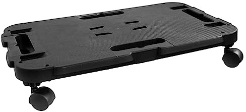 Gecheer Transport Trolley, Heavy Duty Rolling Board with 360-Degree Castors, Black Polypropylene, 440.9 lb Capacity for Moving Furniture and Plants