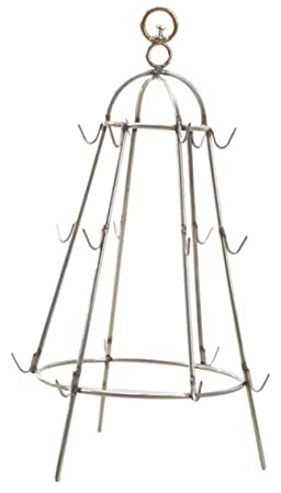 Sosoport Grille De Barbecue en Acier Inoxydable avec Support Suspendu pour en Extérieur