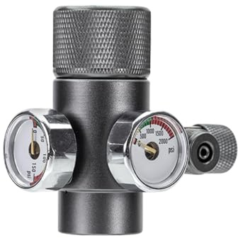 Aquarium CO2 Regulator,Single/Dual Fish Tank Carbon Dioxide Pressure Gauge Adjustable Pressure for Aquatic Plants CO2 System
