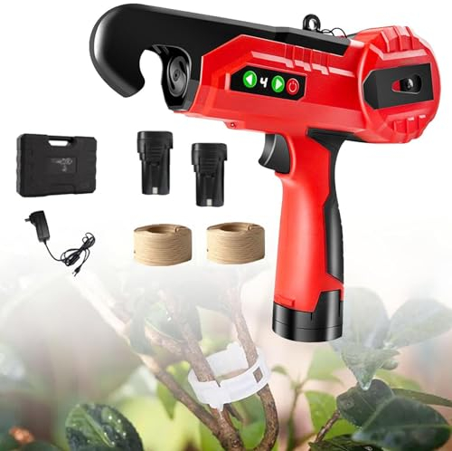 DDZJTPP Machine à Attacher Les Plantes électriques,Outil Regroupement Vigne Portable,Machine à Relier Les Bandes De Jardinage des Plantes Jardin,pour Les Fleurs Légumes Raisin Tomate