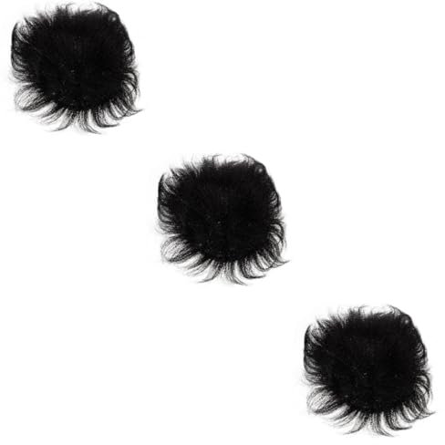MAGICLULU 3-teiliges Echthaar-perücke Für Männer Mit Kahler Stelle Nahtloser Ersatz Haarverlängerung Für Männer Angenehm Zu Tragen Glatt Und Glänzend Maschinengewebt
