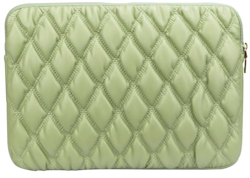 ZhaoCo Funda Acolchada para MacBook Air/MacBook Pro de 13-14 Pulgadas, Funda Protectora Ligera y Suave con bolsillo para Portátiles y Tabletas - Verde