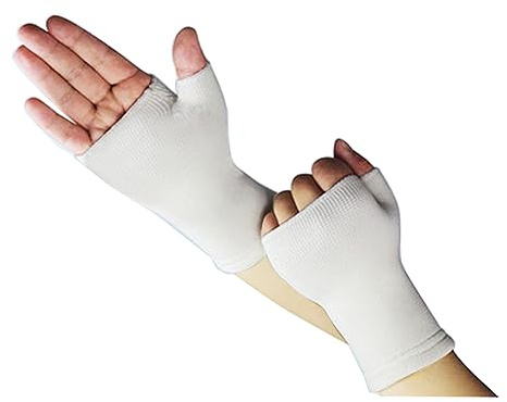 PTILSERY Arthritis-Kompressionshandschuhe, Handstütze, Handgelenk, Daumen, fingerlose Handgelenk-Handschuhe, Sport-Handgelenkstütze