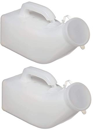 Botella de orina,urinarios portatiles, Urinario masculino, botella for orina de cuello largo for incontinencia, plástico transparente, 1200 ml