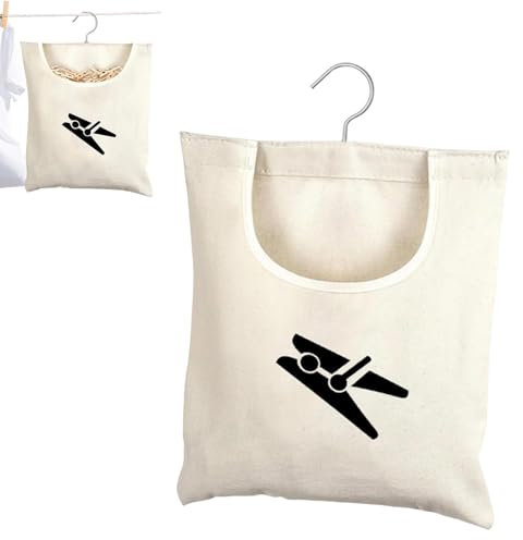 ZcrPrn Peg Bag, Peg Bags for Washing Line, Portable Washable Clothes Pegs Bag, 360° Rotation Washing Line Peg Bag, Hanging Storage Bag for Bedroom and Bathroom