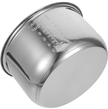 IMIKEYA Olla Interior de Acero Inoxidable 4l para Arrocera, Repuesto, Conducción Uniforme del Calor y Fácil Limpieza