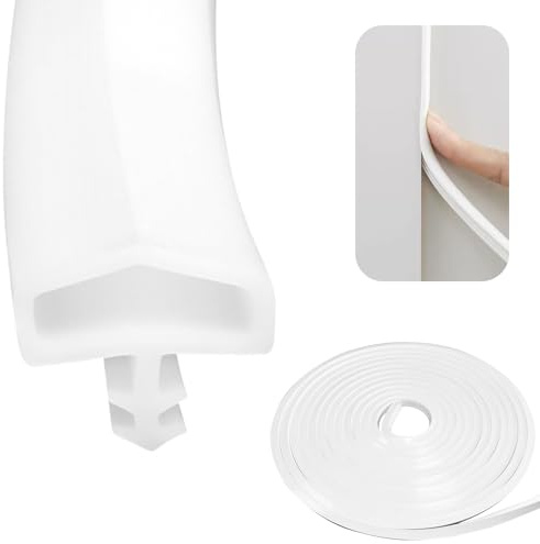 Storystore Türdichtung 12mm x 5m TPE Türrahmen Dichtung Weiß | Türgummi Zimmertür, Zimmertürdichtung Gummidichtung Dichtband Zarge für Türen Fenste Schalldämmung, Stoßschutz