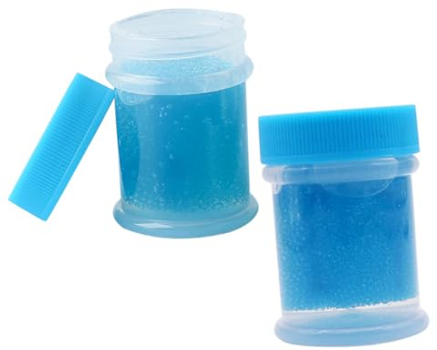 Ipetboom Wimpernpinzettenreiniger Blaue Flasche 2 Stück Packung 40ml zur Effektiven Entfernung von Kleberückständen mit Kunststoff Schwamm für Zuhause und Schönheitssalon