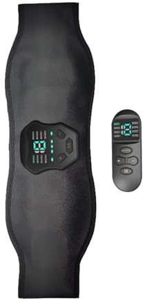 Masajeador abdominal: estimulador muscular inteligente, cinturón estimulador de abdominales inteligente, 19 configuraciones de intensidad ajustables, ideal para fortalecer la pérdida de peso, reducir